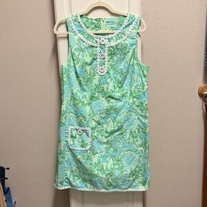 Lilly Pulitzer Green and Blue Floral Mini Dress